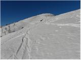 Planina Zajavornik - Debeli vrh above Lipanca